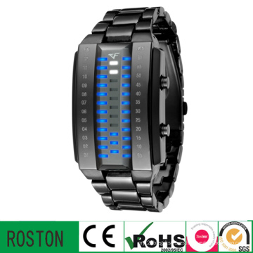 Reloj plástico de Multifuction de la moda LED con la FCC del CE de RoHS